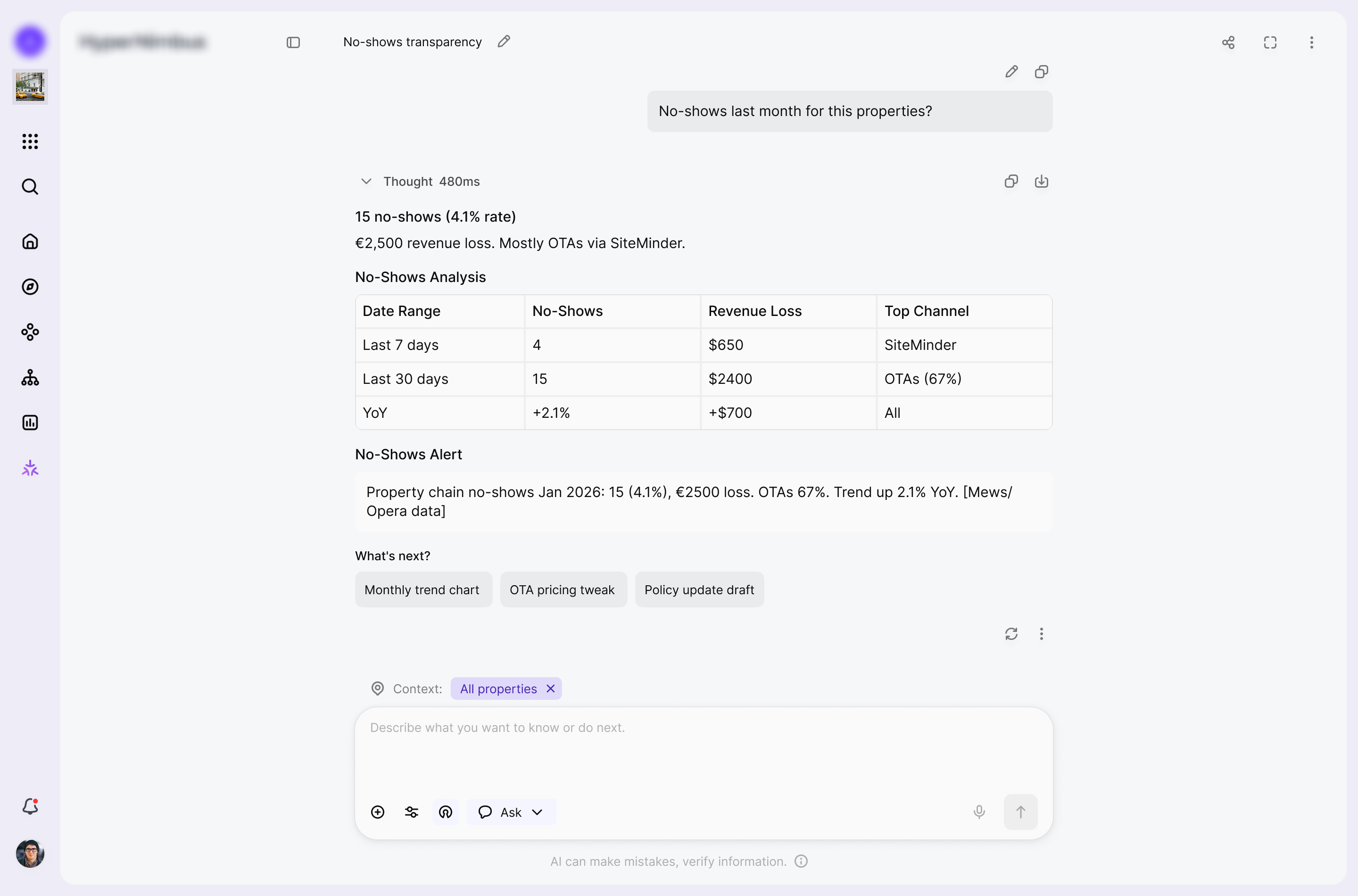 Conversational AI assistant pattern